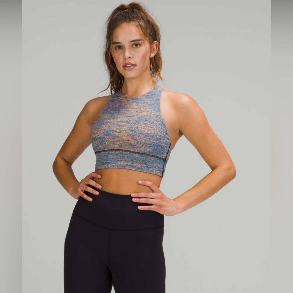 Lululemon Energy Bra High Neck Long Line Spectral Fusion size 4